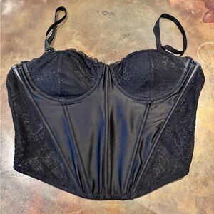Black Lace Corset Top